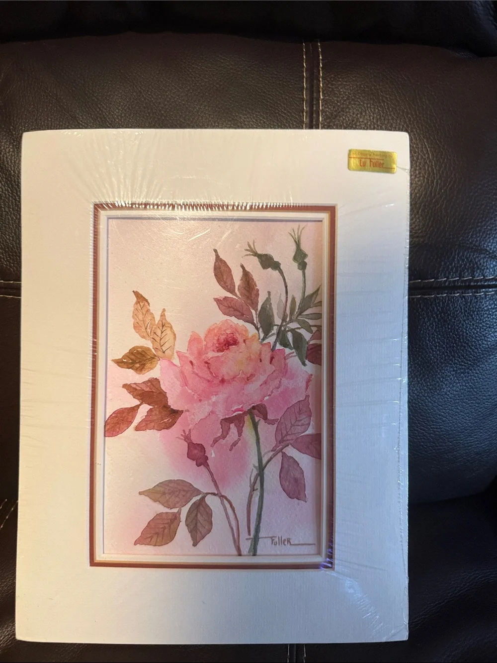 In the  Pink Original Watercolor Wall Art Print by Lu Fuller